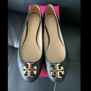 Tory Burch Clair Ballet Flats Tumbled Leather